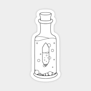 Crystal Vial Lineart Magnet