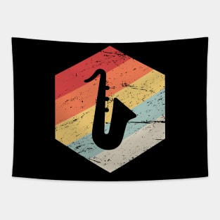 Retro Vintage Saxophone Icon Tapestry