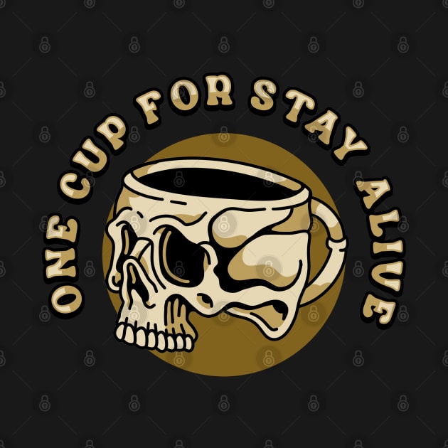 Coffee Skull With Slogan For Coffee Lovers by Stayhoom