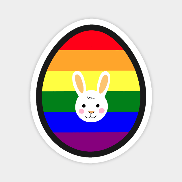 Happy Easter gay pride holiday celebration concept. Magnet by Nalidsa