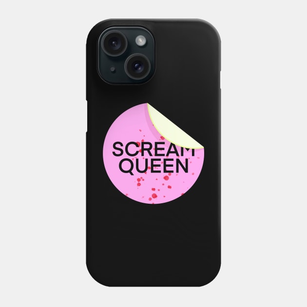 Scream Queen Sticker Phone Case by Thrill of the Haunt