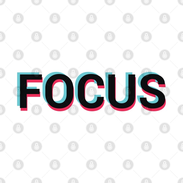 Focus Focused Motivational Quote Typography by alltheprints