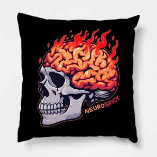 neurospicy brain Pillow