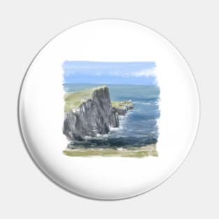 Neist Point Lighthouse on the Isle of Skye Art Pin