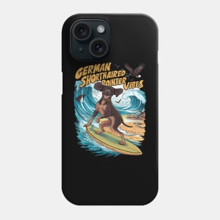 Wave Rider German Shorthaired Pointer Surfing Phone Case