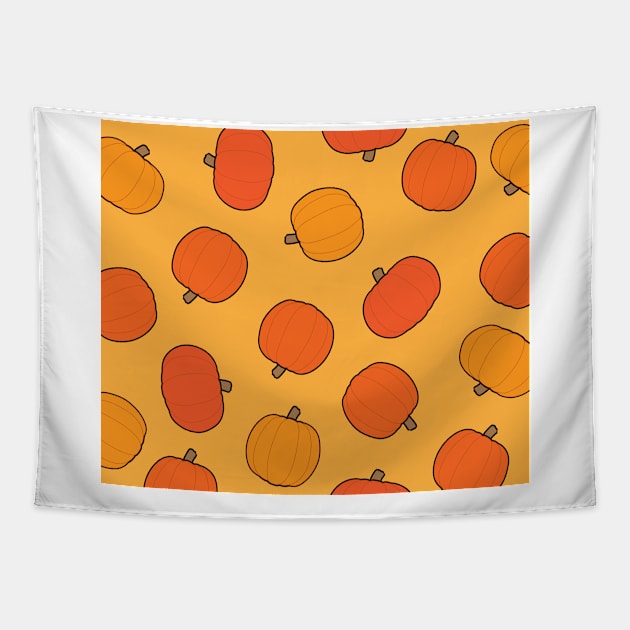 Pumpkin pattern Tapestry by Cathalo