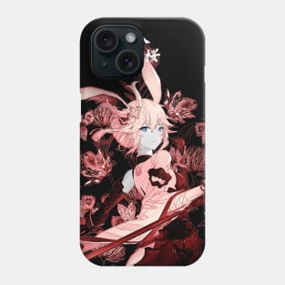 Fiery Higanbana and Fox Samurai Phone Case