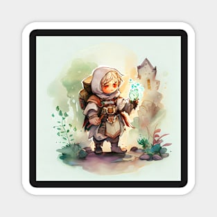 Cute Watercolor Cleric Magnet