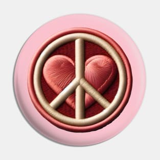 Peace and love Pin