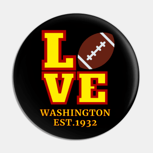 Washington Football DC Sports Team With American Football ball Style, Vintage Washington Football DC Sports Team Novelty Gift Pin