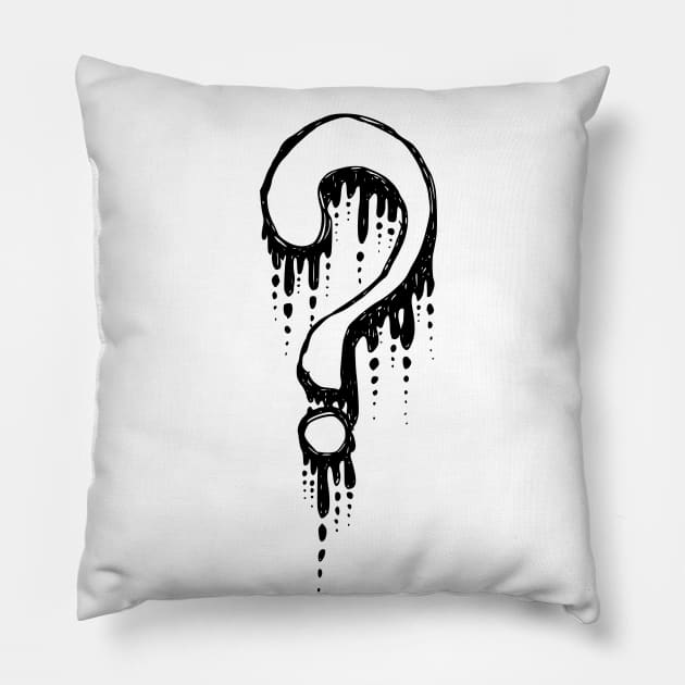 Question Mark Pillow by TKDoodle