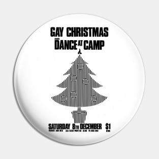 Gay Christmas Disco Dance At Camp (Vintage Australian Poster) Pin