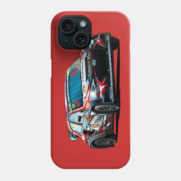 Hyundai i20 RX Phone Case by Mario Ramos Rally Art