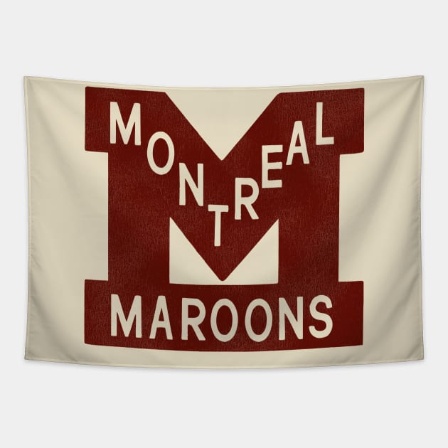 Defunct Montreal Maroons Hockey Team Tapestry by Defunctland