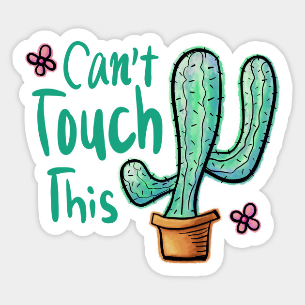 Can T Touch This Cactus Fun Watercolor Painting Cactus