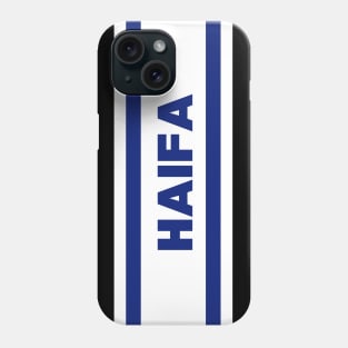 Haifa City in Israel Flag Colors Phone Case