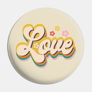 Retro Hippie Love Pin