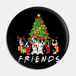 Christmas Tree Boston Terriers Pin