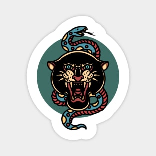 panther and snake tattoo Magnet