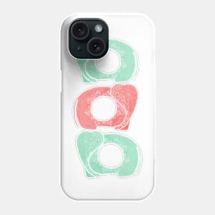 Mint and pink geometric elephants Phone Case