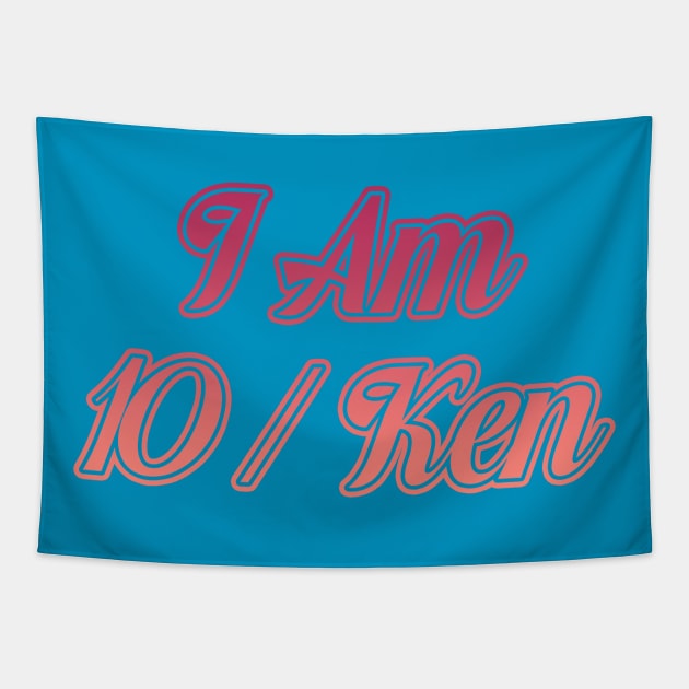 I Am 10/Ken (Red): A Barbie Inspired Design Tapestry by McNerdic