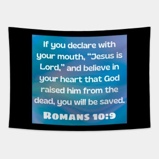 Bible Verse Romans 10:9 Tapestry