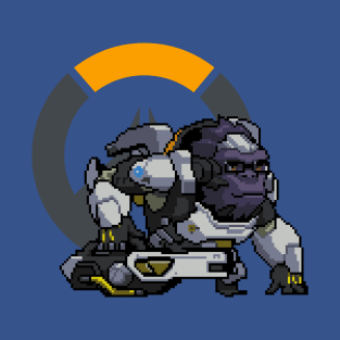 Overwatch - 16-Bit Winston W/ Logo T-Shirt