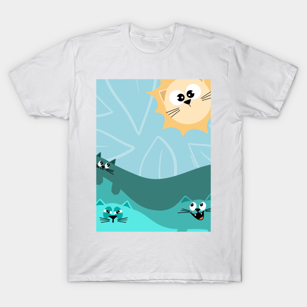 Abstract Cats - Cats - T-Shirt