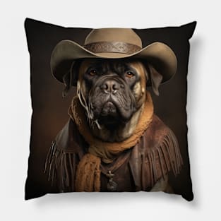 Cowboy Dog - Mastiff Pillow