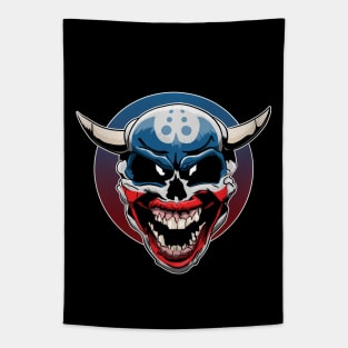 Evil Demon Clown Skull Tapestry