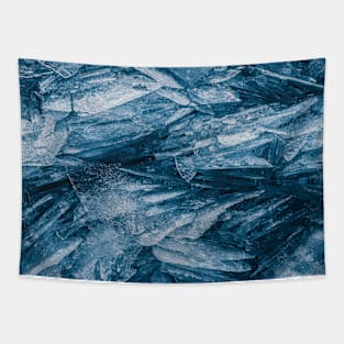 Blue Frozen Ice Shards in Winter I Tapestry