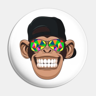 funny monkey with sunglasses Pin