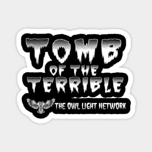 Tomb of the Terrible Logo - White Magnet