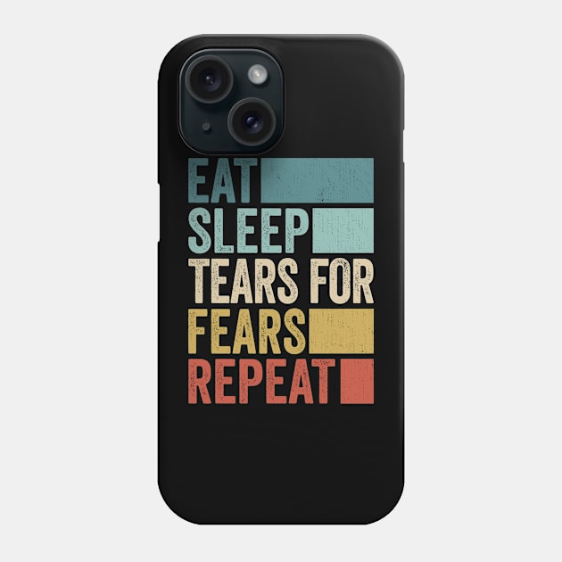 Funny Eat Sleep Tears Name Repeat Retro Vintage Phone Case by Realistic Flamingo