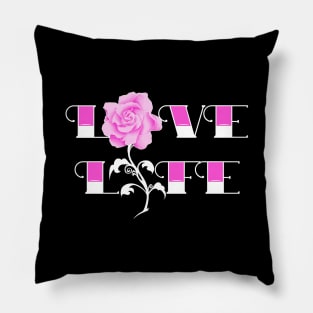 Love life rose Pillow