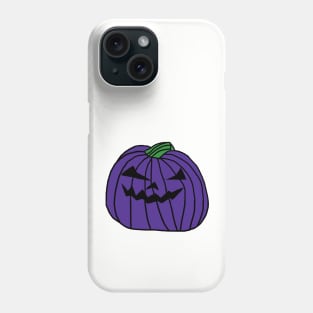 Big Purple Halloween Horror Pumpkin Phone Case