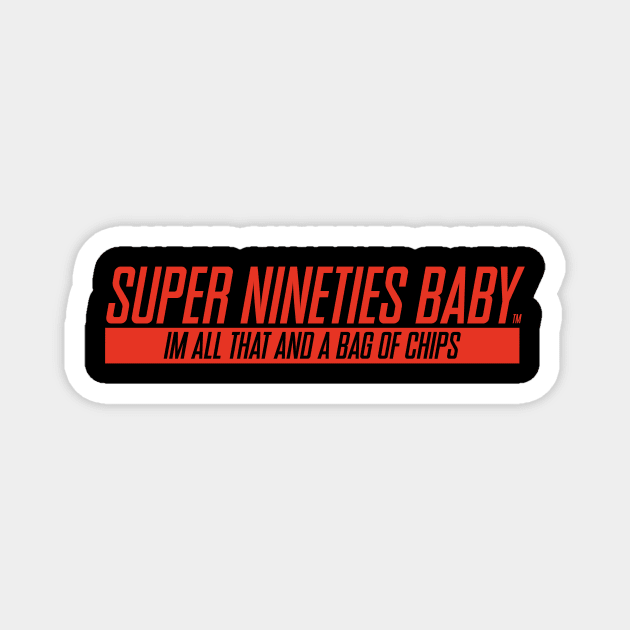 Super 90s Baby Gamer Magnet by Kirkhardt Designs