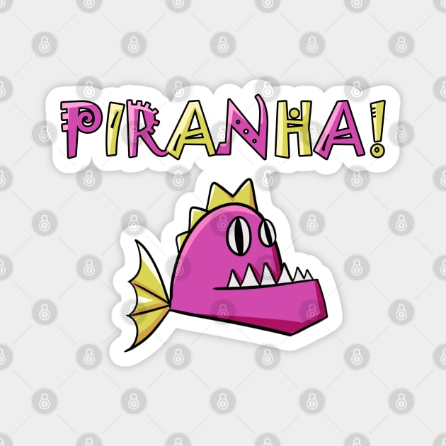 Piranha Magnet by AdJohnson