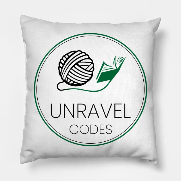 unravel codes round Pillow by Unravel Codes