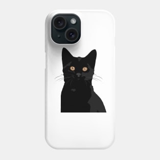 Black Cat Peeking Phone Case