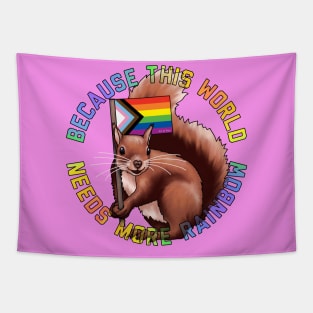 More Rainbow Squirrel Tapestry