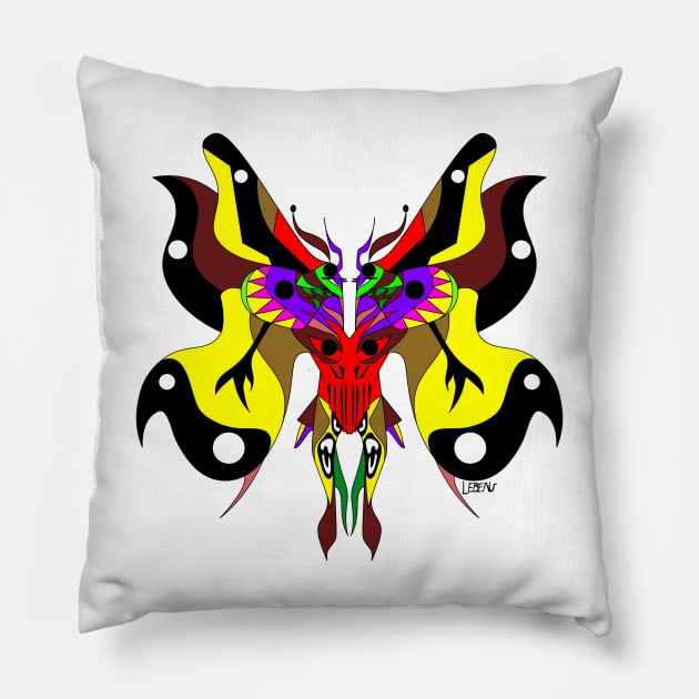 the mothman the alien prophecies ecopop monster art Pillow by jorge_lebeau