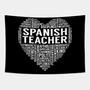 Spanish Teacher Heart Tapestry