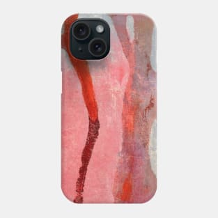Red, Pink and Grey Abstract Art Phone Case