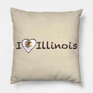 I Love Illinois Pillow