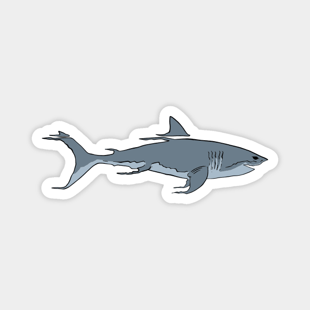 Shark attack Magnet by Art of Andy W