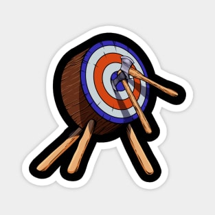 Axes in target - axe throwing Magnet