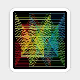 Optical Triangular Illusion Abstract Geometric Texture Magnet