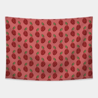 Strawberry Leaf Pink Pattern Tapestry