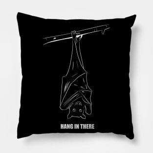 Hang In There Bat Pillow